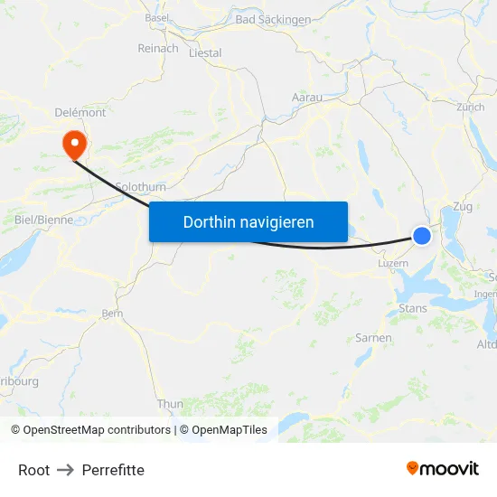 Root to Perrefitte map