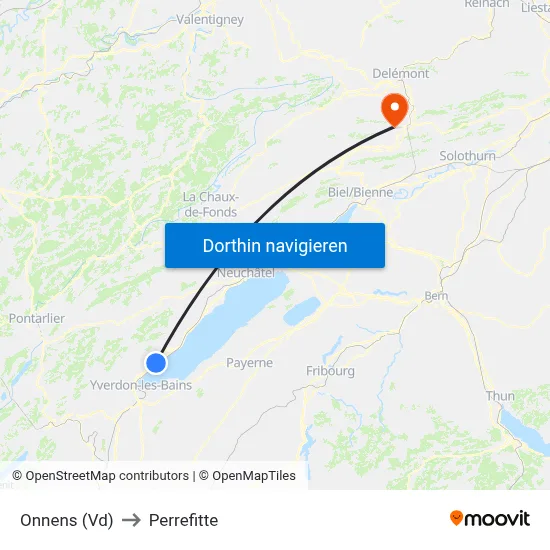 Onnens (Vd) to Perrefitte map