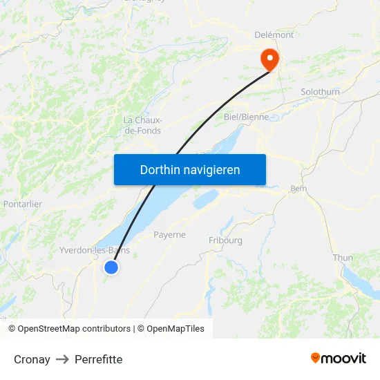 Cronay to Perrefitte map