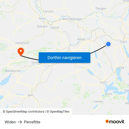 Widen to Perrefitte map