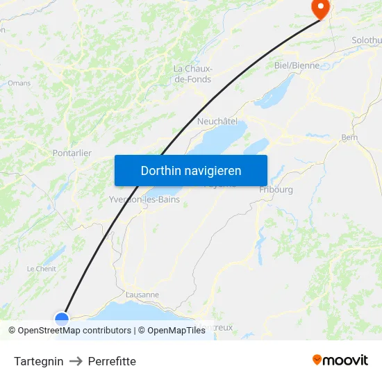Tartegnin to Perrefitte map