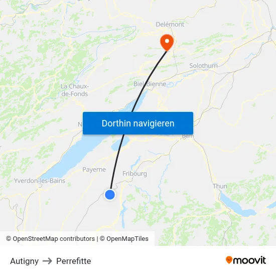 Autigny to Perrefitte map