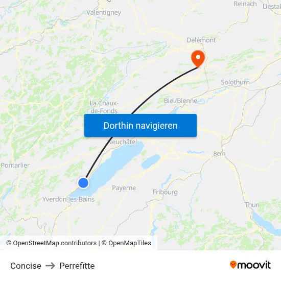 Concise to Perrefitte map
