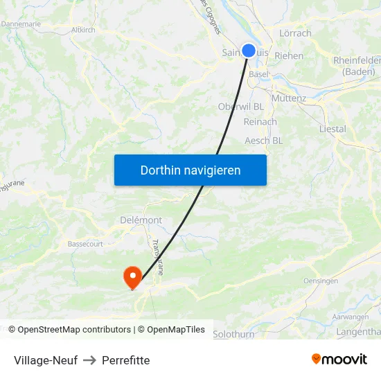 Village-Neuf to Perrefitte map