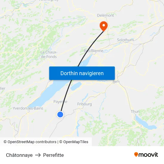 Châtonnaye to Perrefitte map