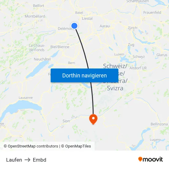 Laufen to Embd map