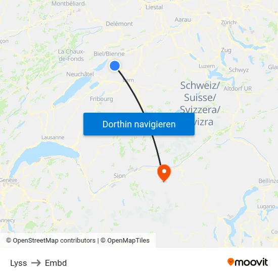 Lyss to Embd map