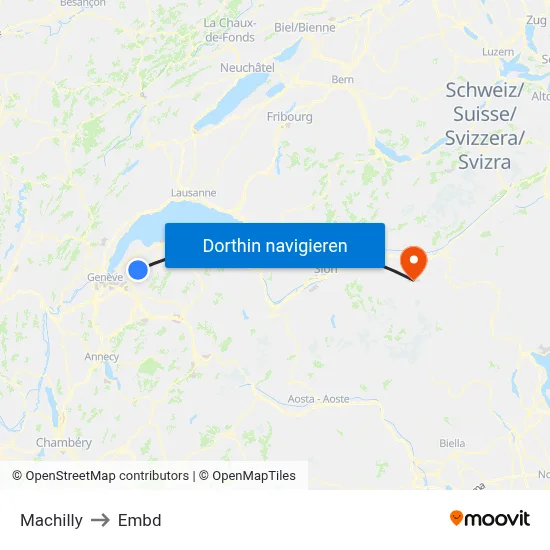 Machilly to Embd map