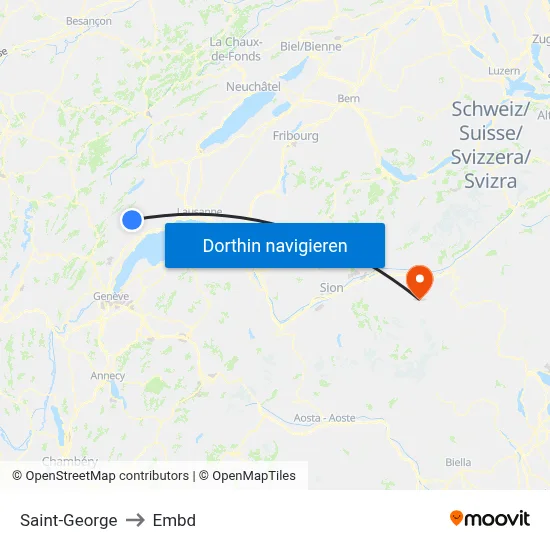 Saint-George to Embd map