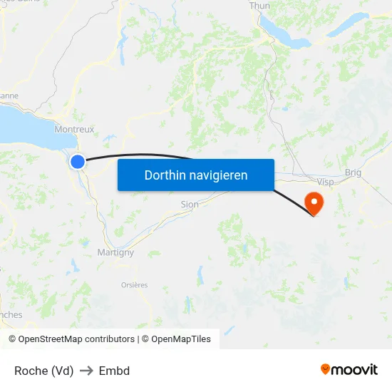 Roche (Vd) to Embd map