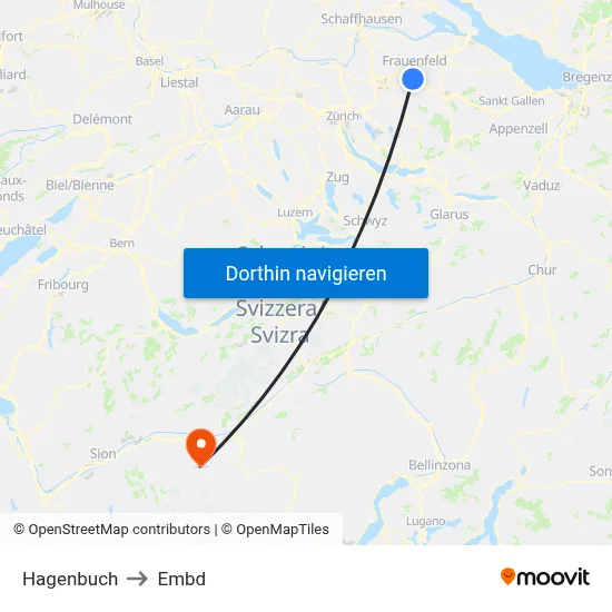 Hagenbuch to Embd map