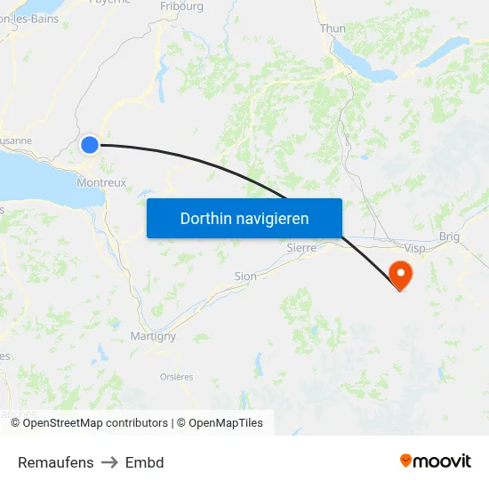 Remaufens to Embd map