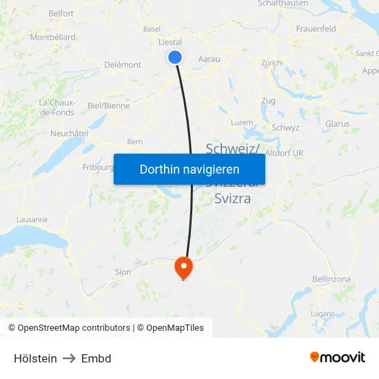 Hölstein to Embd map