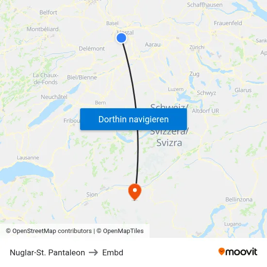 Nuglar-St. Pantaleon to Embd map