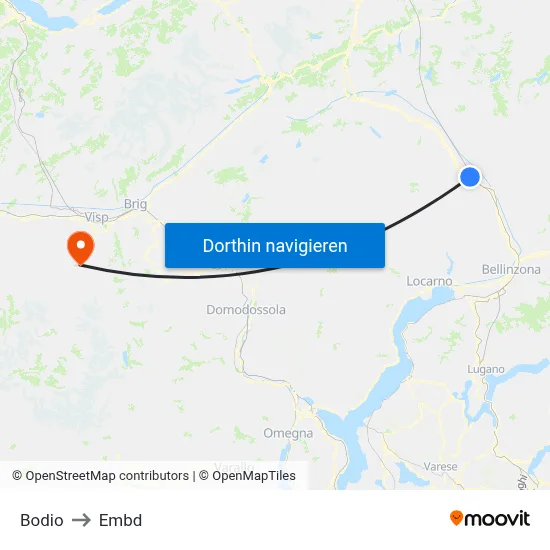 Bodio to Embd map