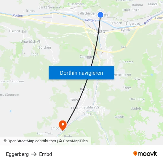Eggerberg to Embd map
