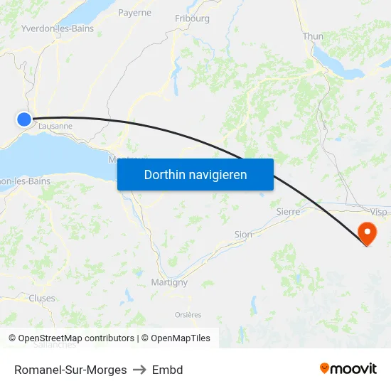 Romanel-Sur-Morges to Embd map