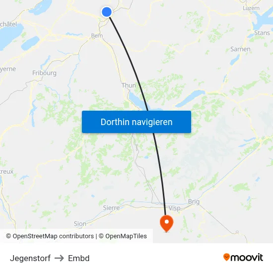 Jegenstorf to Embd map