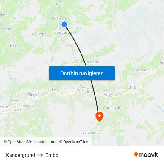 Kandergrund to Embd map
