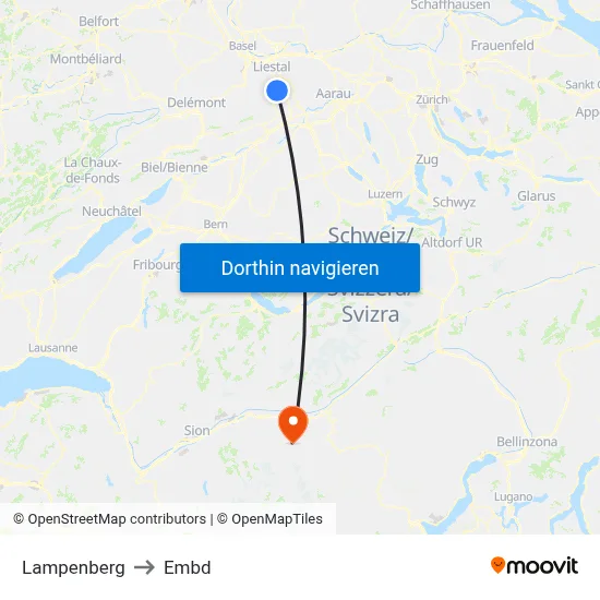 Lampenberg to Embd map