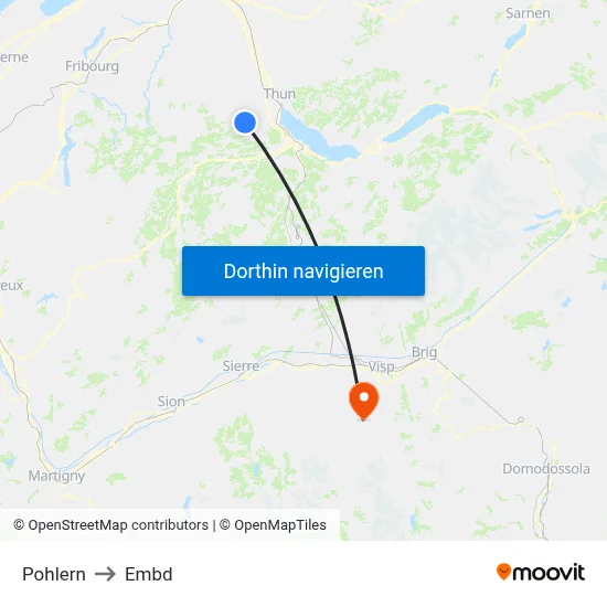 Pohlern to Embd map
