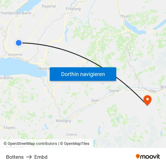 Bottens to Embd map