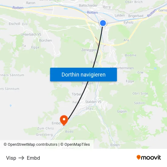 Visp to Embd map