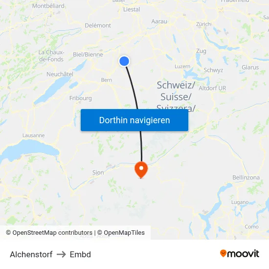 Alchenstorf to Embd map