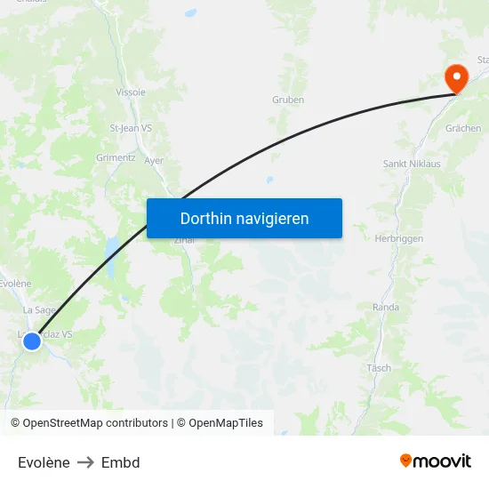 Evolène to Embd map