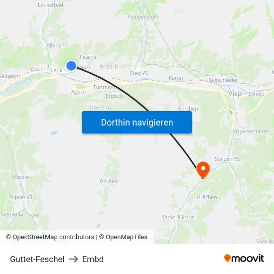 Guttet-Feschel to Embd map