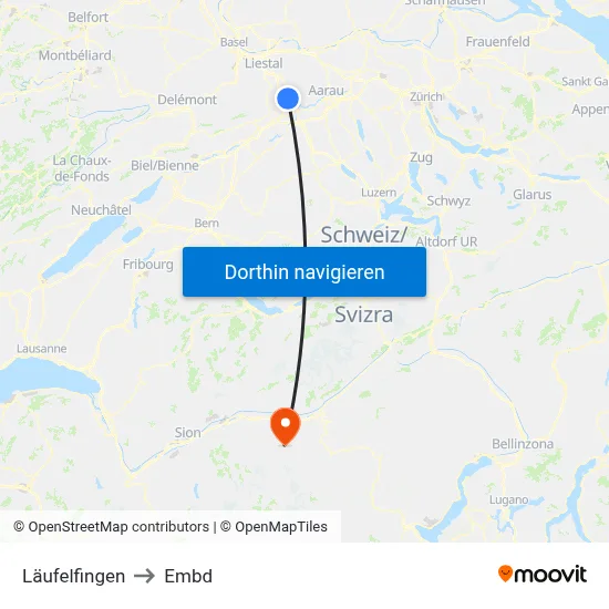 Läufelfingen to Embd map