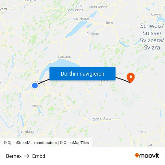 Bernex to Embd map