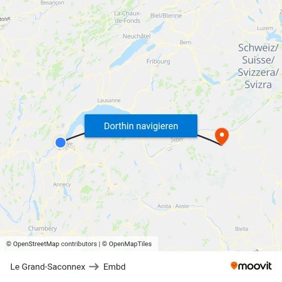 Le Grand-Saconnex to Embd map