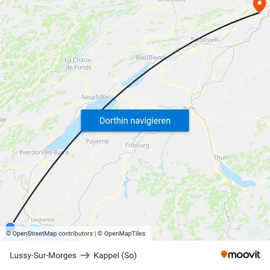 Lussy-Sur-Morges to Kappel (So) map