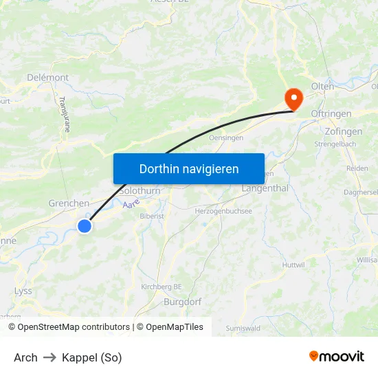 Arch to Kappel (So) map