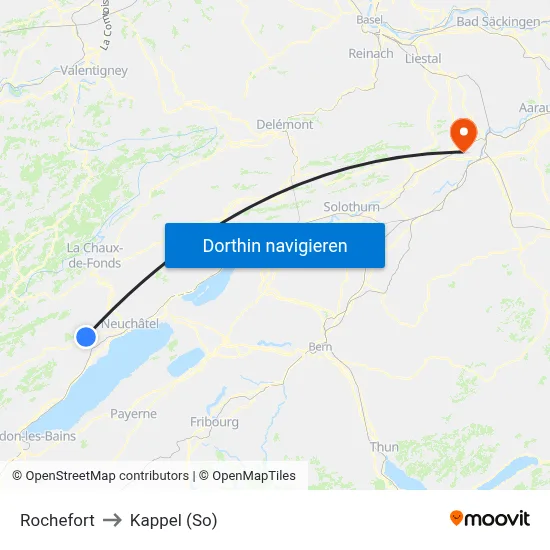 Rochefort to Kappel (So) map