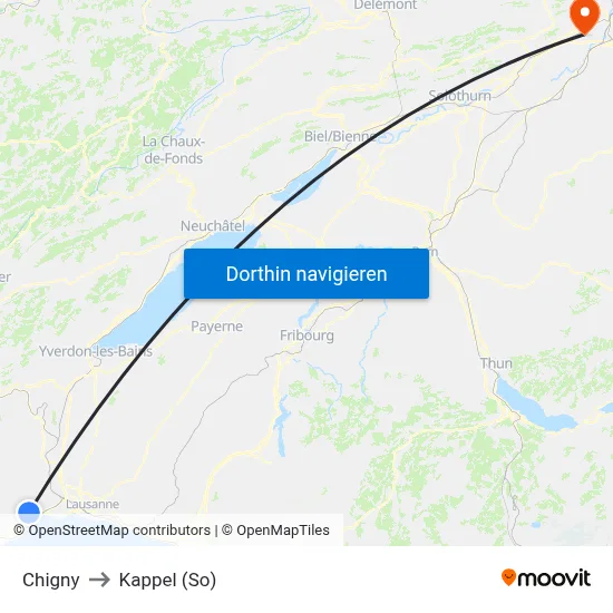 Chigny to Kappel (So) map