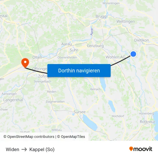 Widen to Kappel (So) map