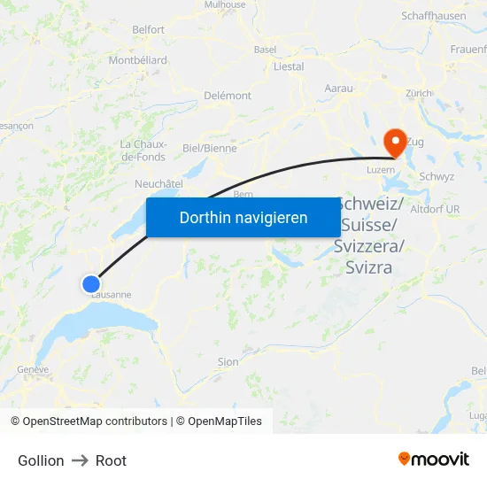 Gollion to Root map