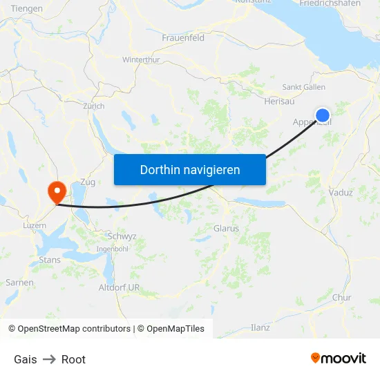 Gais to Root map