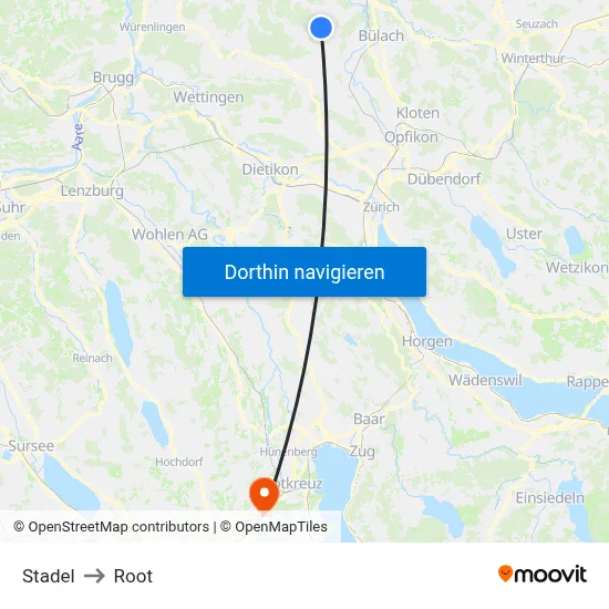 Stadel to Root map
