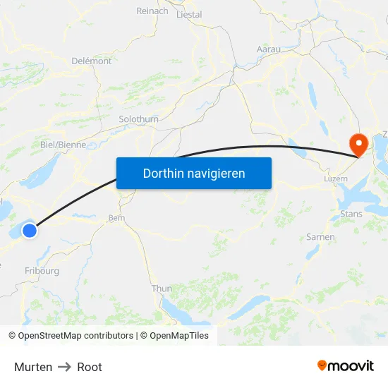 Murten to Root map
