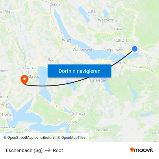Eschenbach (Sg) to Root map