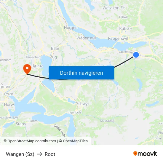 Wangen (Sz) to Root map