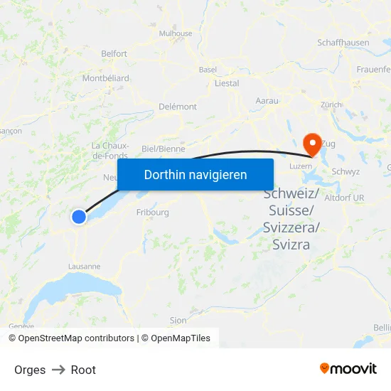 Orges to Root map