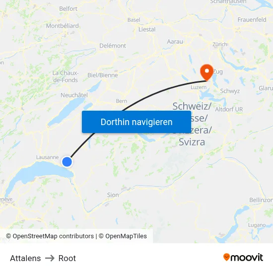 Attalens to Root map
