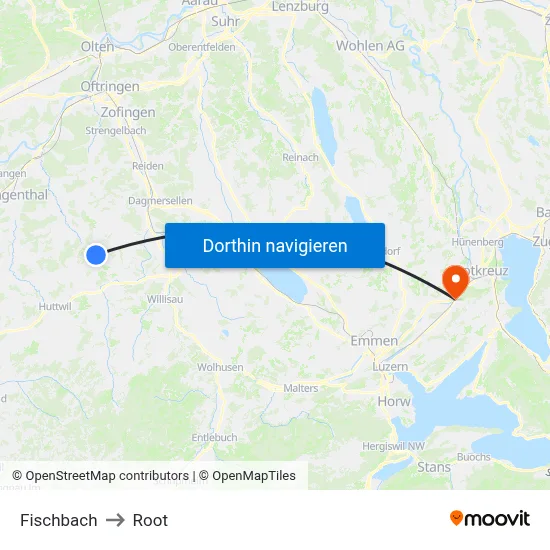 Fischbach to Root map