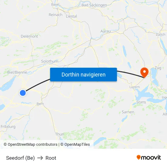 Seedorf (Be) to Root map