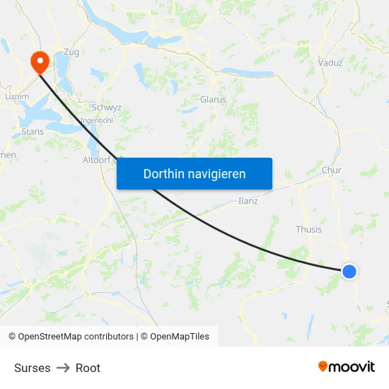 Surses to Root map