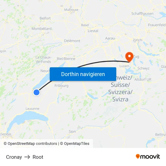 Cronay to Root map